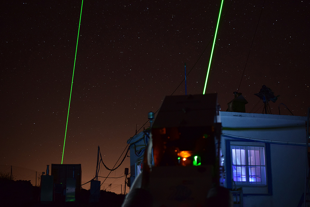 Lidar beams during the PRE-TECT campaign, Crete